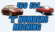 BMW E numbers